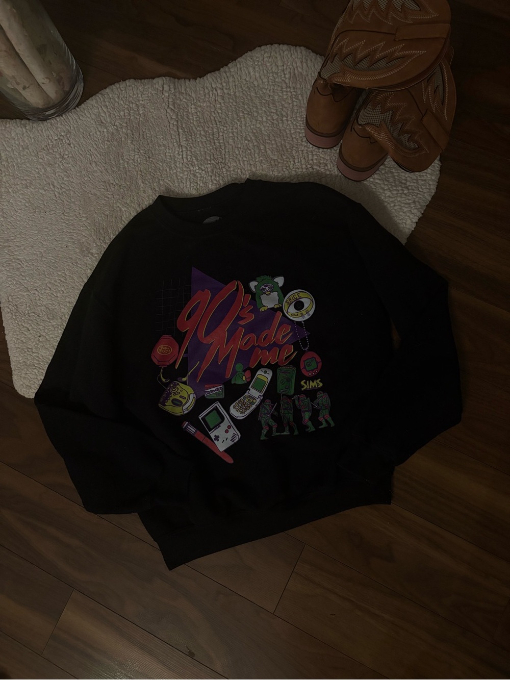 🖤BLACK 90'S MADE ME RETRO VINTAGE CREWNECK